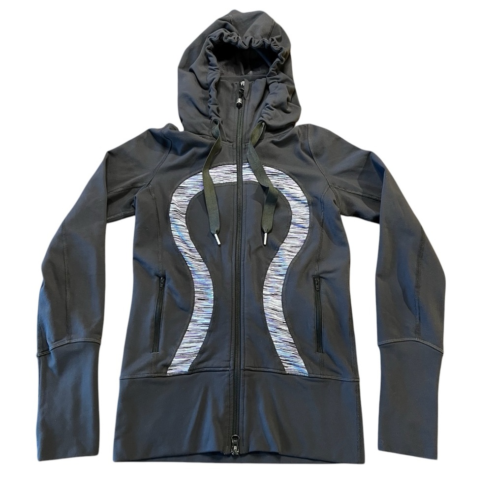 Lululemon Classic Omega Logo Jacket Full Zip Hoodie Women’s Size 2